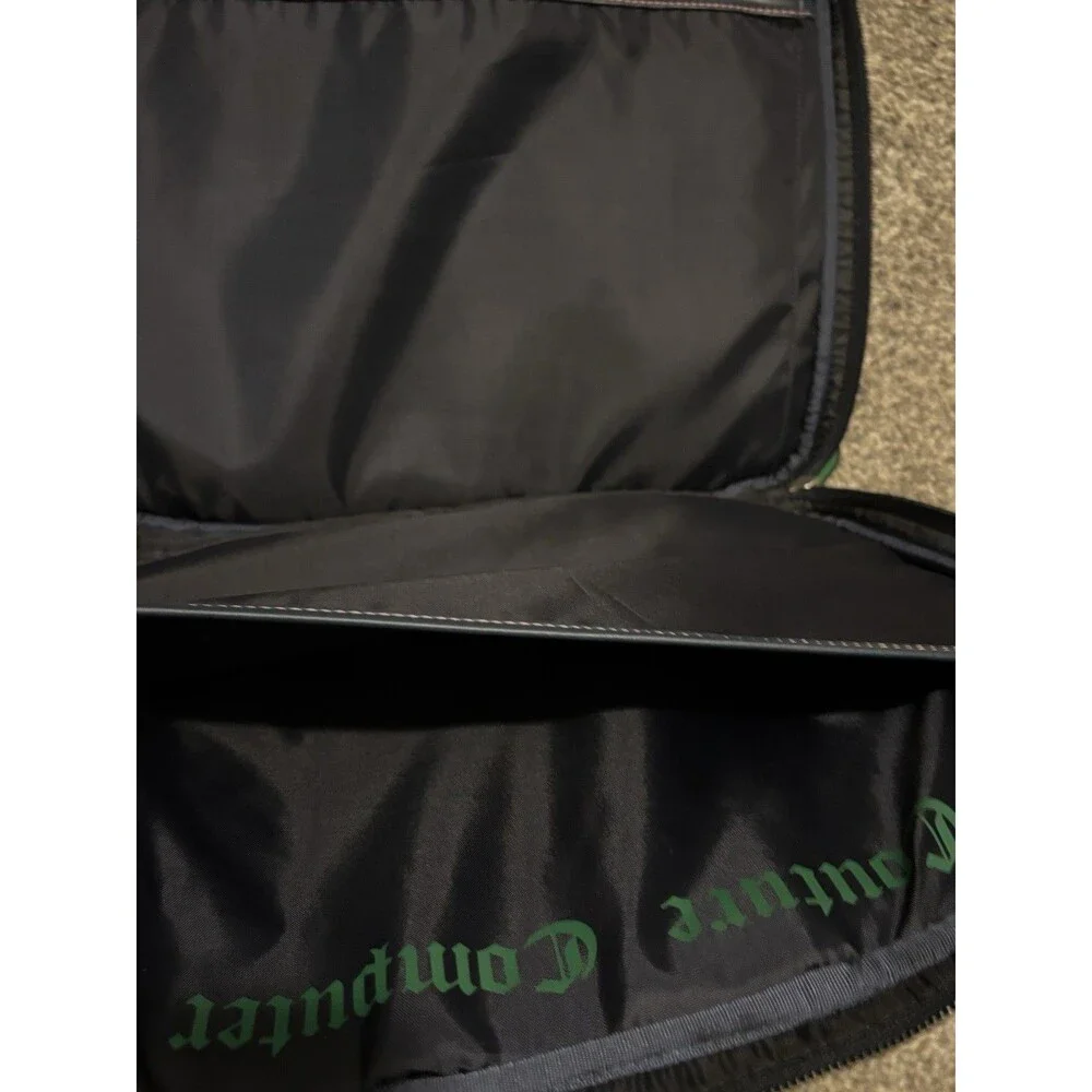 Vintage Y2K JUICY COUTURE Velour Laptop Case Green Logo Bag